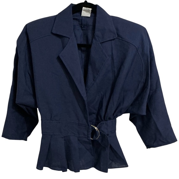 Sears Jackets & Blazers - Vintage 1980s Deadstock Sears Navy Size 3/4 Juniors Blazer/Jacket-NWT